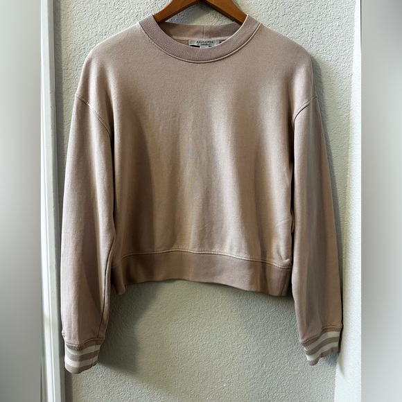 AllSaints Yvonne Cropped Pullover sweatshirt Size Medium - Picture 1 of 6